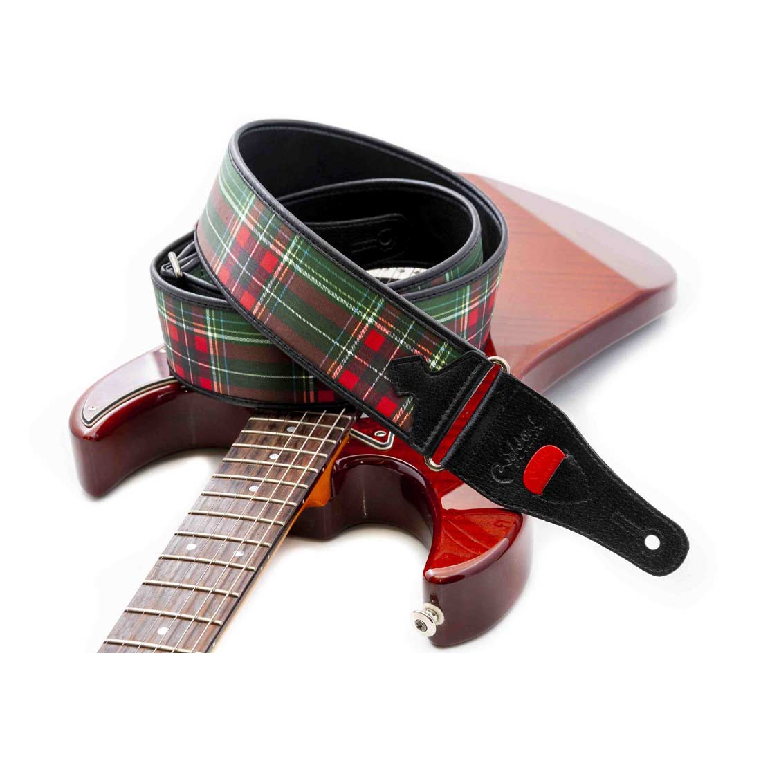 Right On Straps TALISMAN  TARTAN Green Guitar Strap