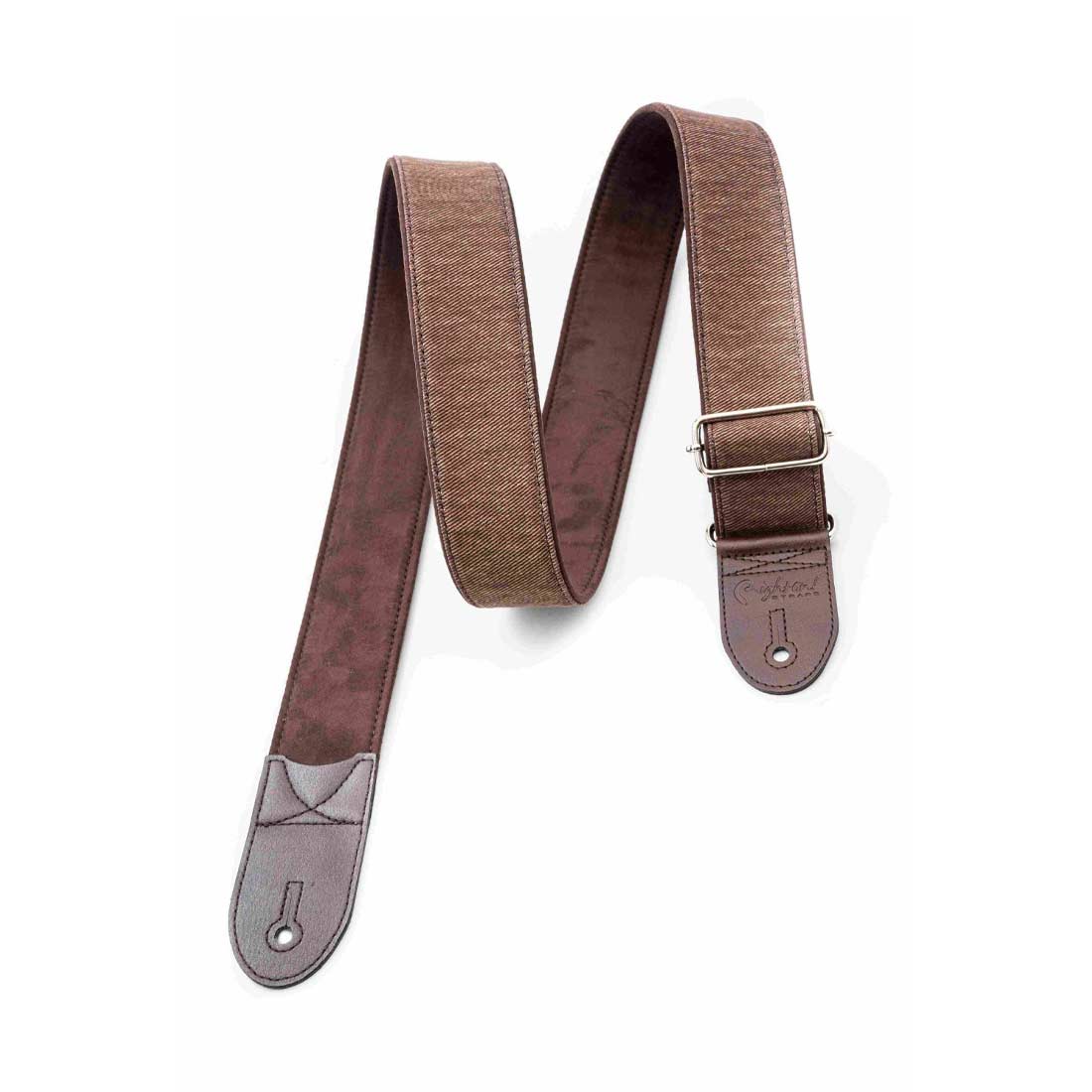 Right On Straps Denim 50 Brown Guitar Strap