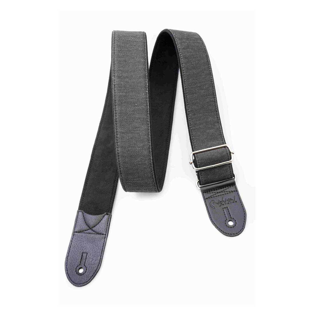 Right On Straps Denim 50 Black Guitar Strap