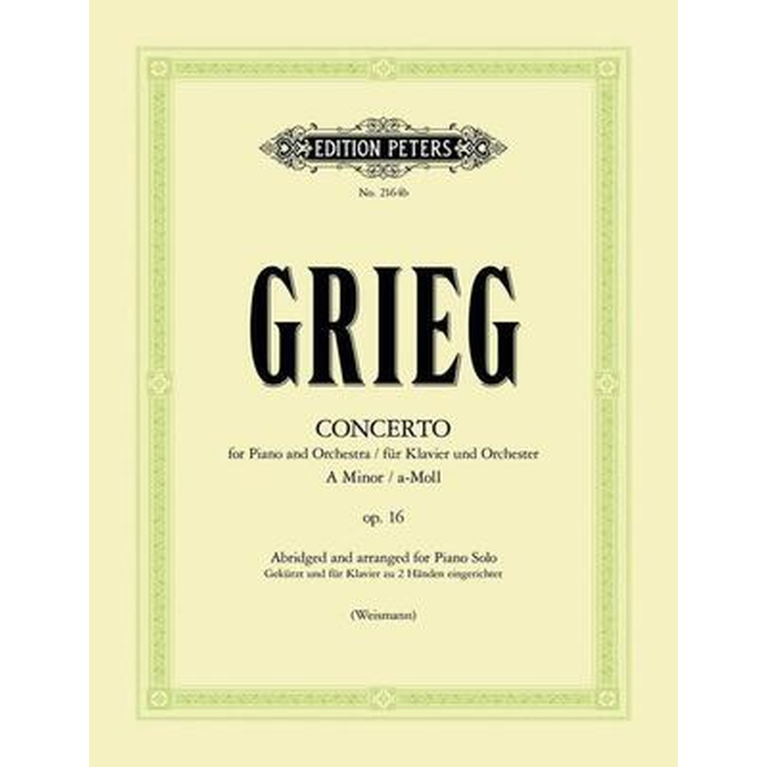 Piano Concerto in A minor Op. 16