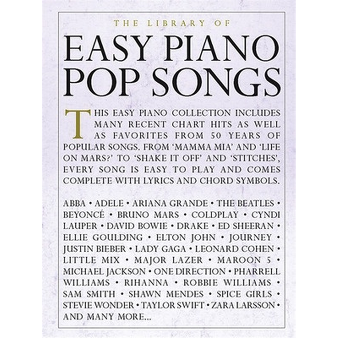 The Library of Easy Piano Pop Songs