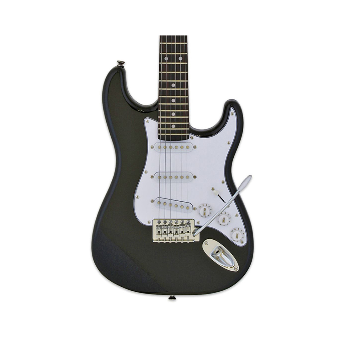 Chitarra elettrica Aria STG-MINI Series 3/4 Size in nero Pickup 3 x Single Coil 