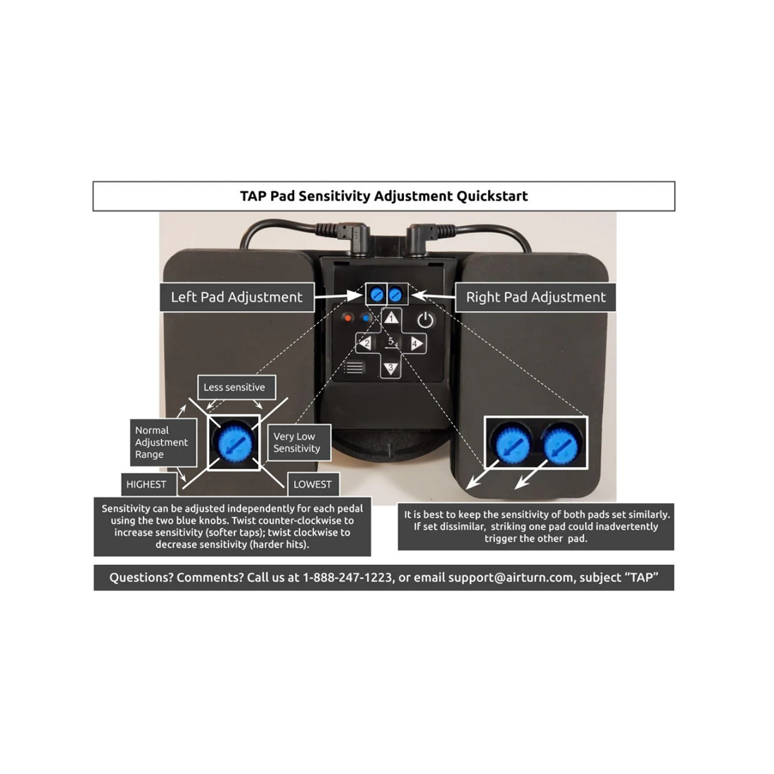 AirTurn TAP for Percussionists Bluetooth Page Turner