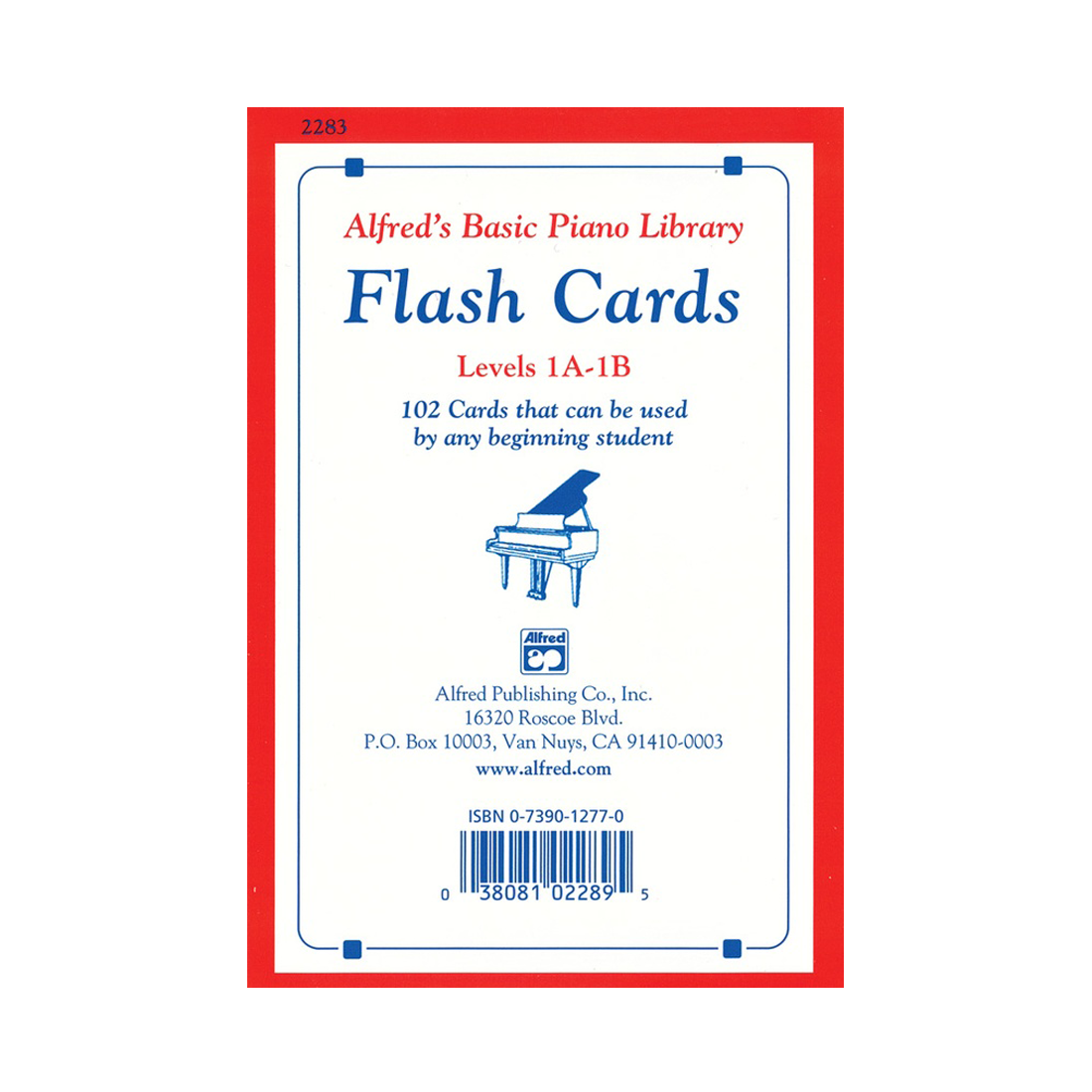 Alfred's Basic Piano Library Flash Cards Levels 1A & 1B