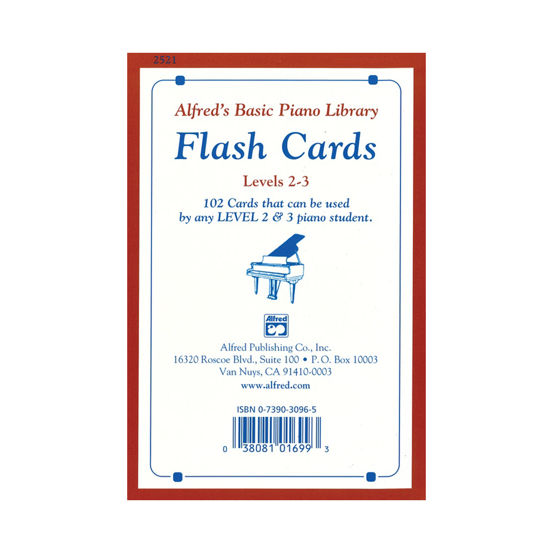 Alfred's Basic Piano Library Flash Cards Levels 2 & 3