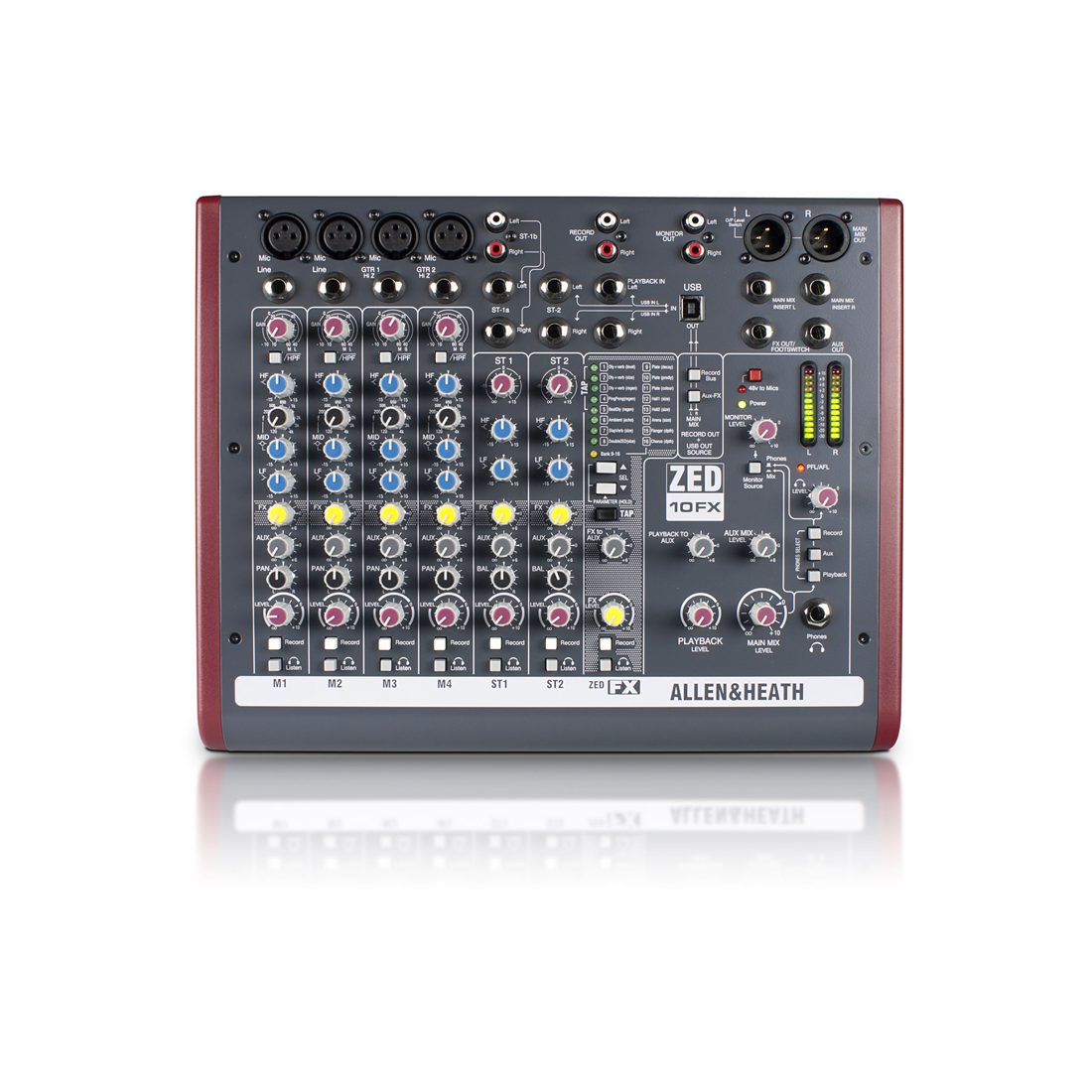 Allen and Heath AH ZED10FX 10 Channel with Effects 4 Mono/3 Stereo Mixer