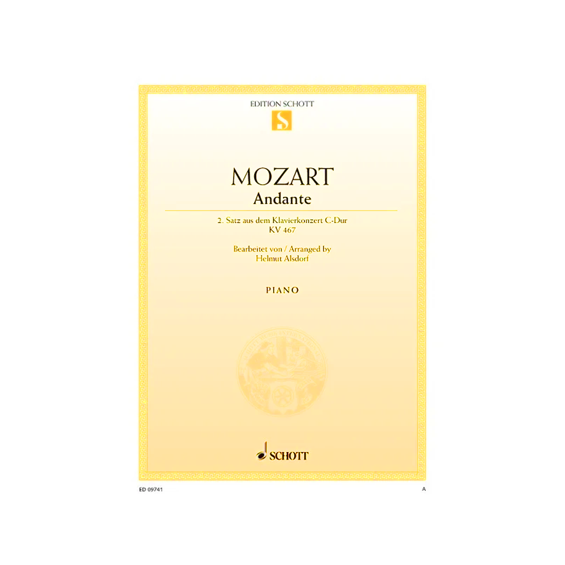 Andante, 2nd movement from Concerto K 467 in C major