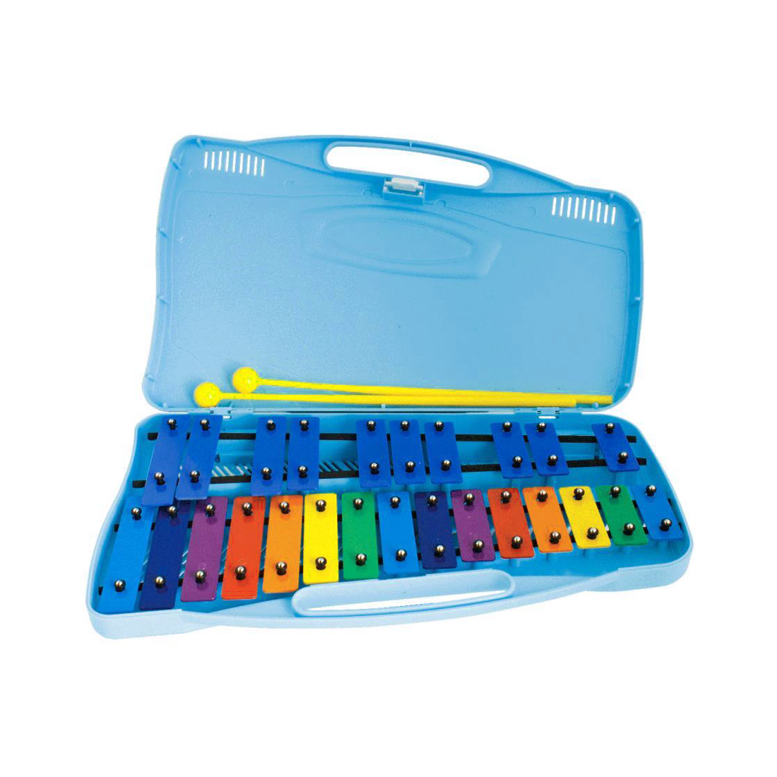 Angel AX25K 25 Note Chromatic Glockenspiel with Blue Plastic Case and Beaters