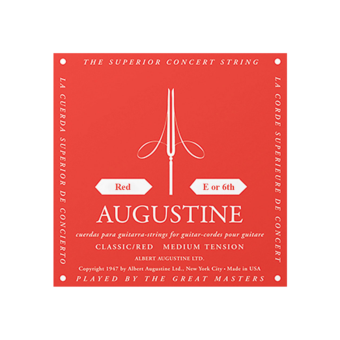 Augustine Red E-6th Classical Guitar Single String
