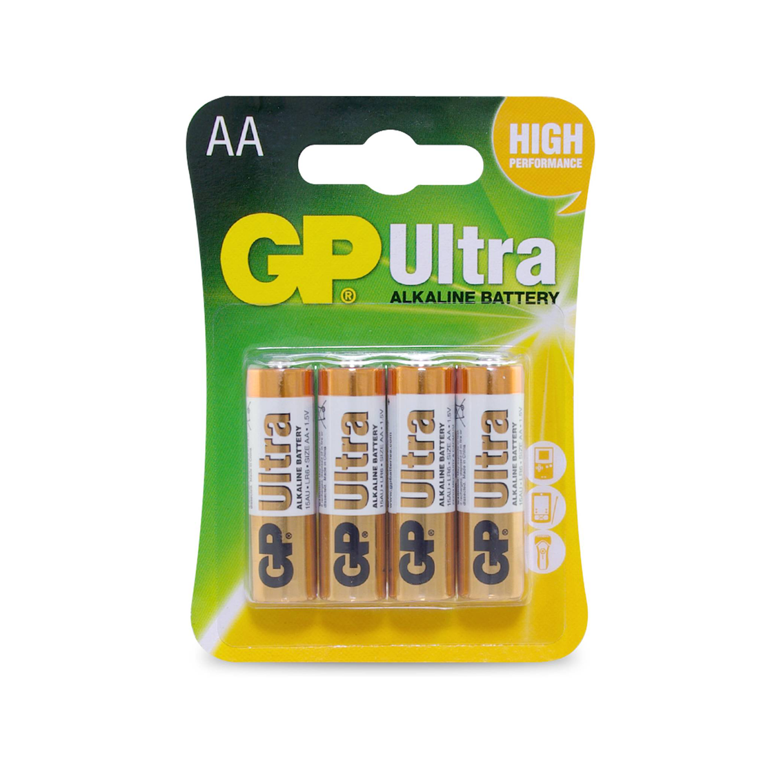 Batteries GP Ultra Alkaline AA 4 Pack