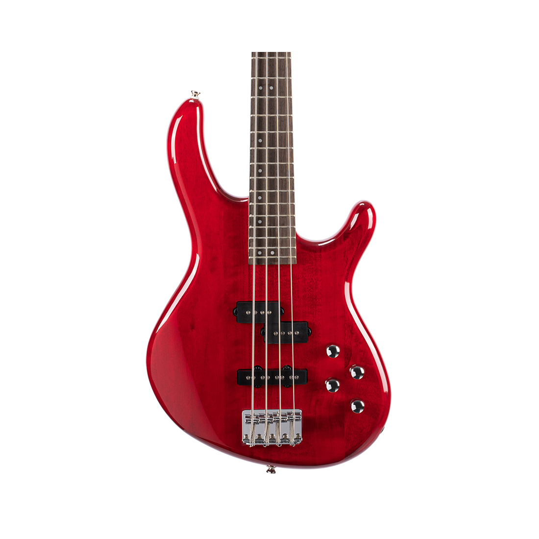 Cort Action Bass Plus TR 4 Transparent Red Bass Guitar