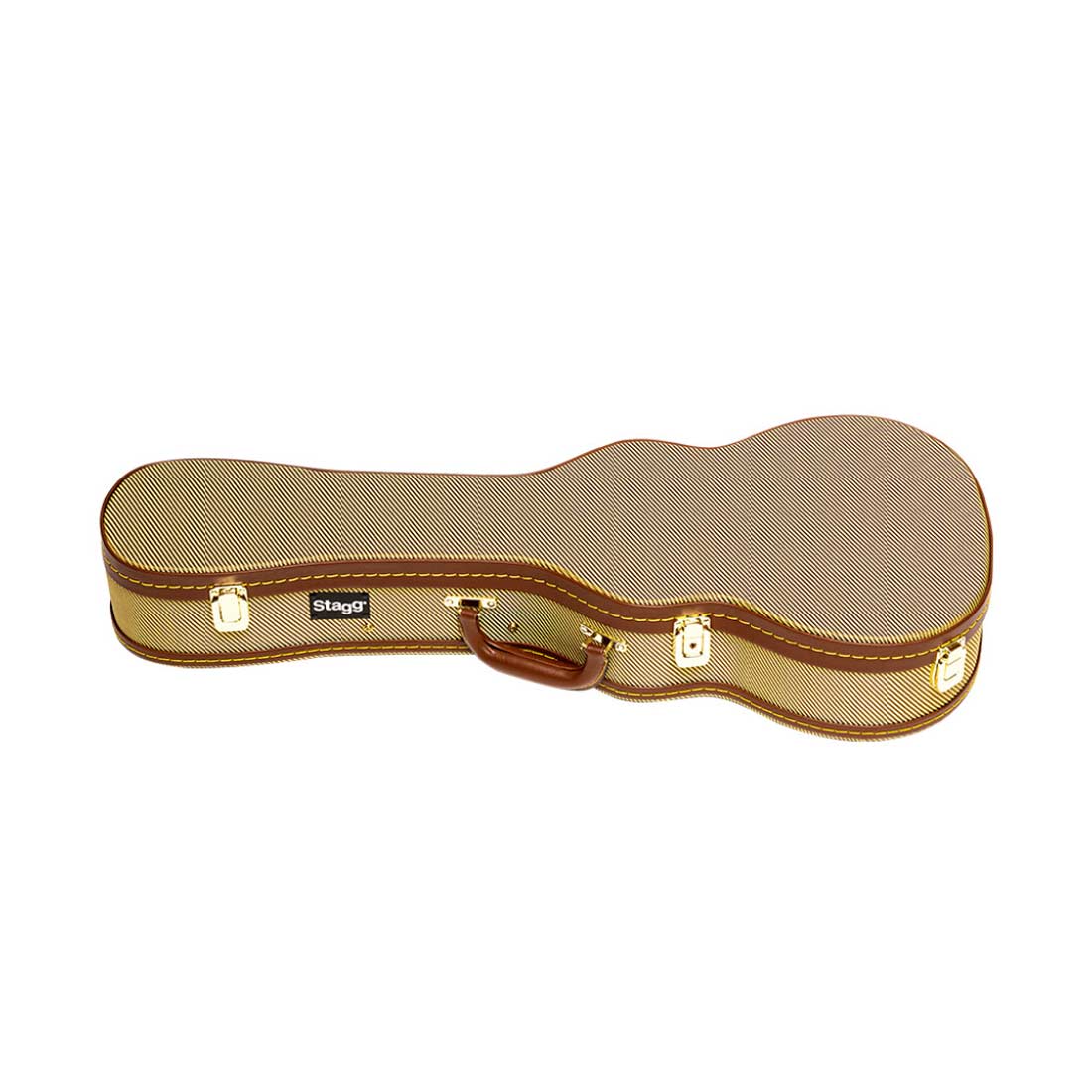 Stagg GCX-UKT-GD Gold Tweed Plush Lined Tenor Ukulele Case