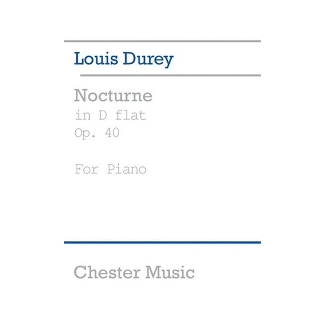 Durey - Nocturne in D flat Op. 40