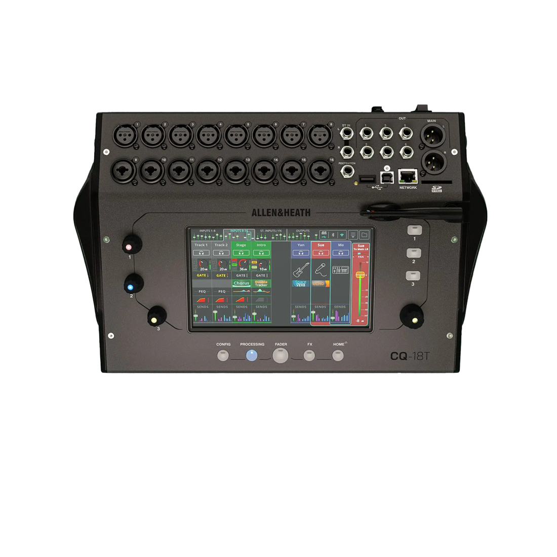 Allen & Heath CQ18T 18ch Digital Mixer, Wi-Fi, Bluetooth, 7in Touchscreen