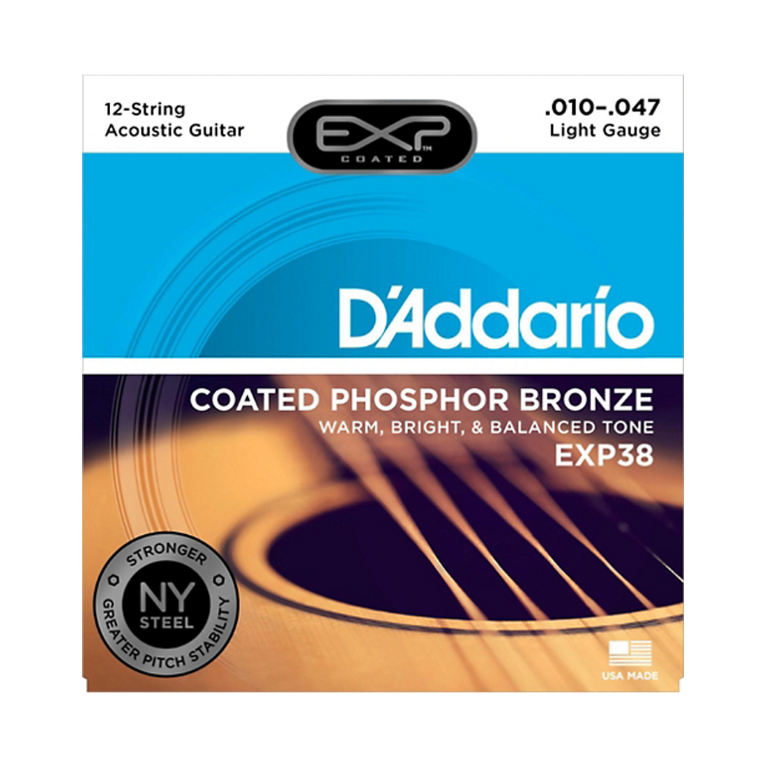 DAddario Exp38s rivestito Phos 12s