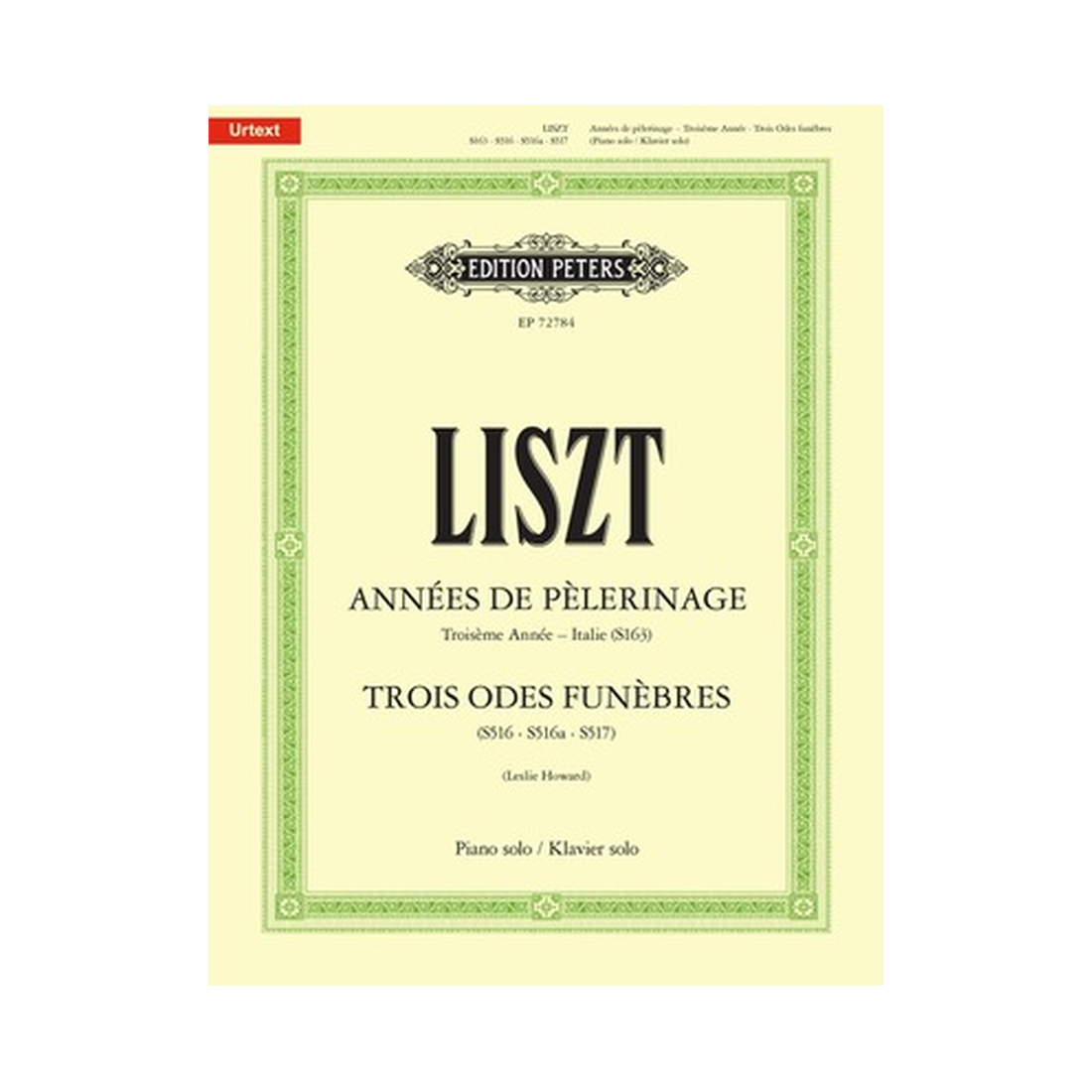 Annees de pelerinage: Third year Italy, Trois Odes funebres
