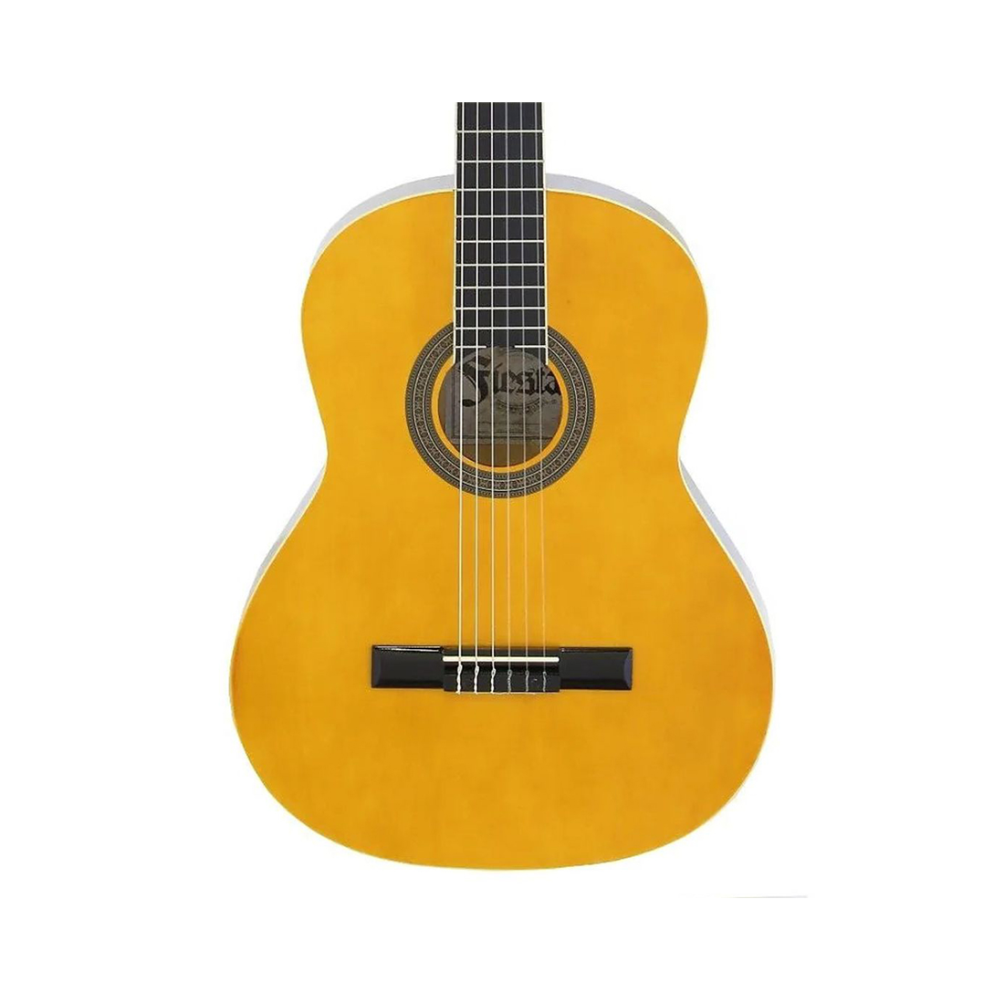 Aria Fiesta 4/4 Size Classical Nylon String Guitar Pack in Natural Includes Gig Bag Tuner and Instructional DVD