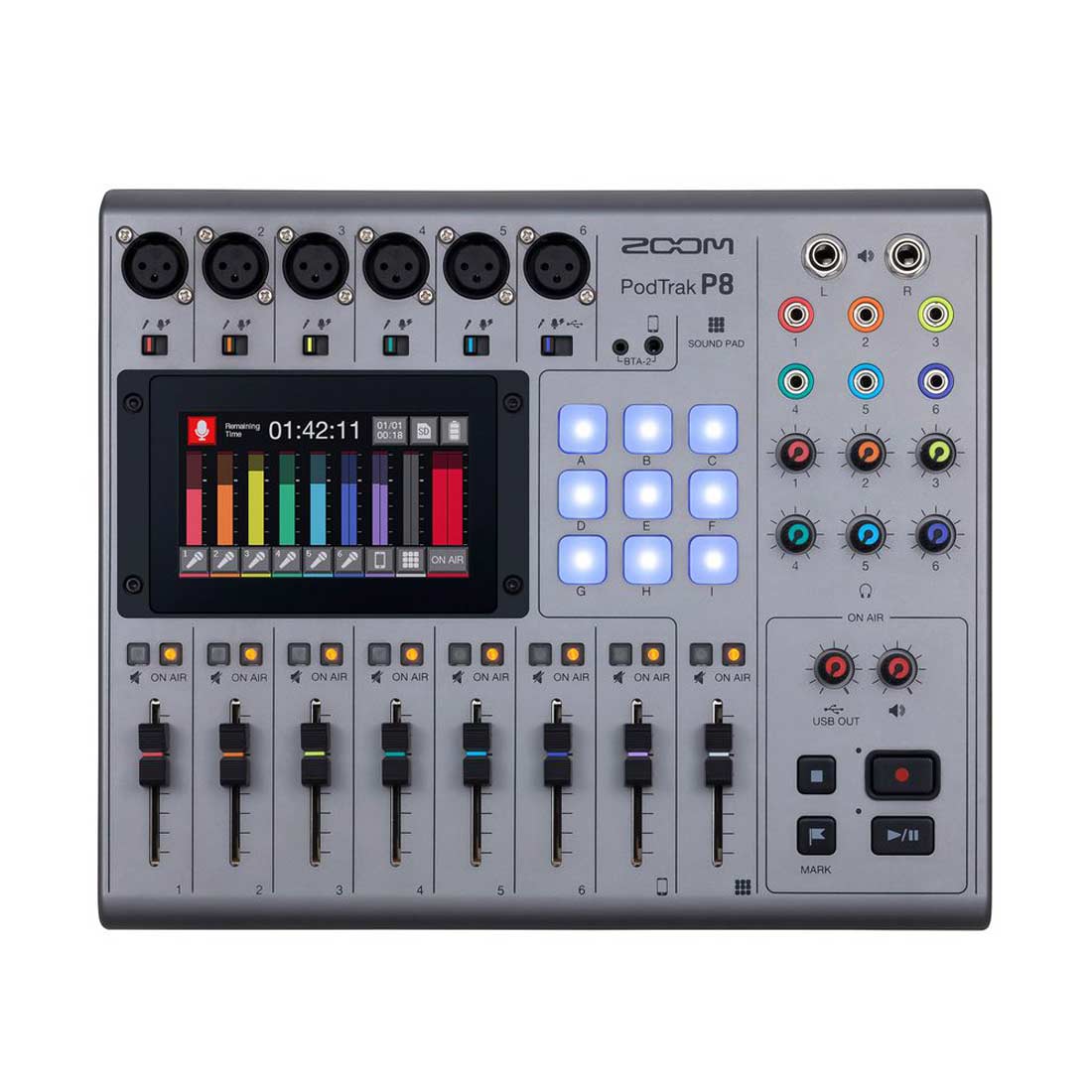 Zoom PodTrak P8 8-channel Podcasting Mixer
