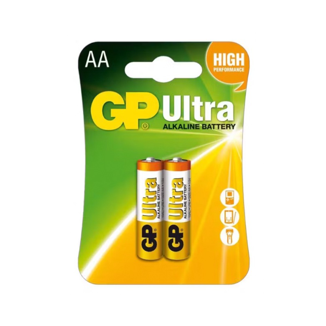 GP Ultra Alkaline AA Batteries 2 Pack