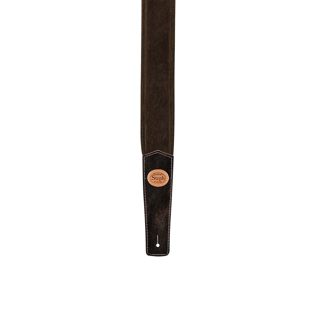 Steph GT-114 Brown Suede Pad, 6mm Foamcore, Suede Back Guitar Strap