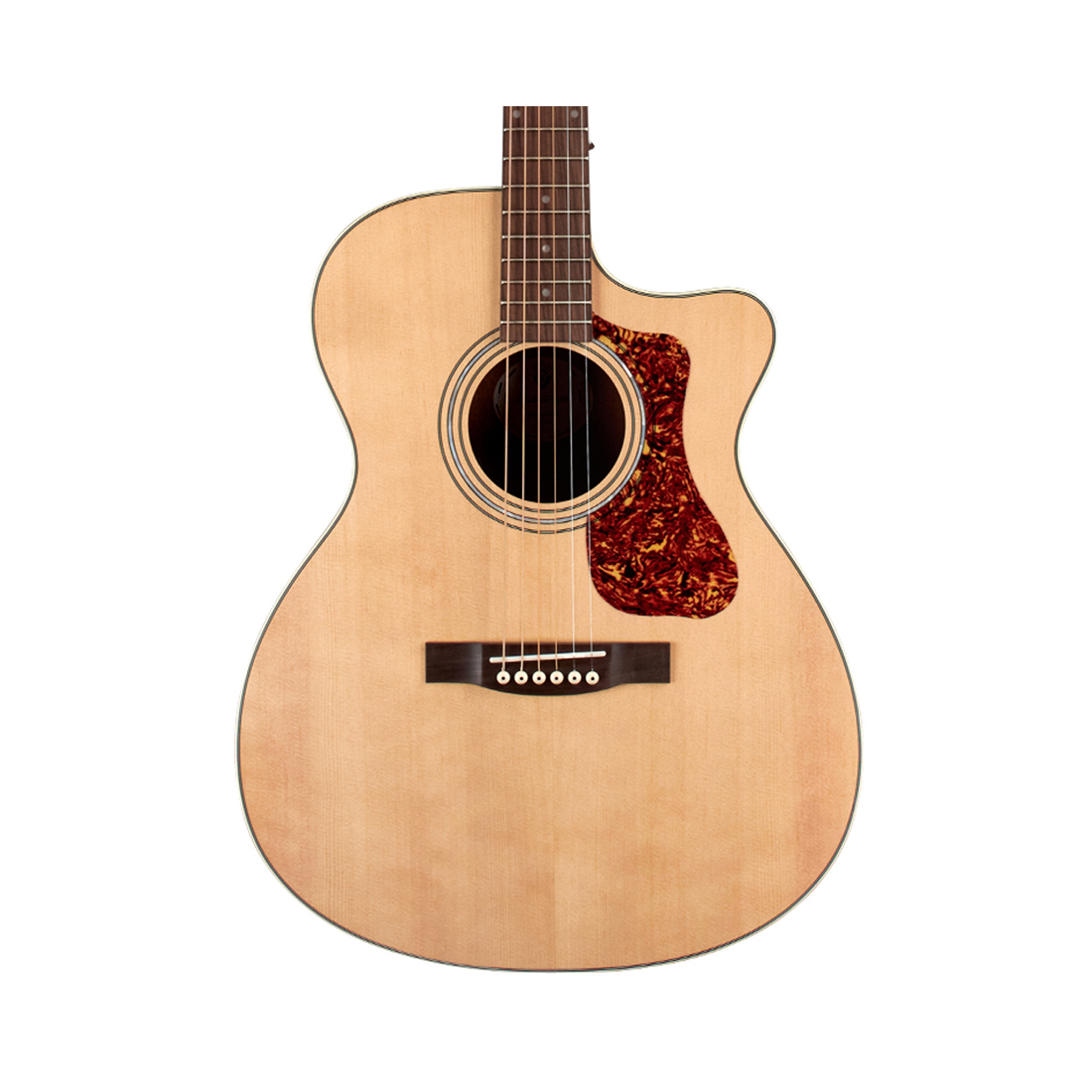 Guild OM-240CE Orchestra Size Acoustic Electric Cutaway Guitar with Bag