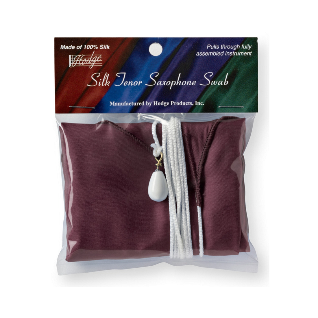 Hodge Burgundy Tenor Saxophone Silk Swab