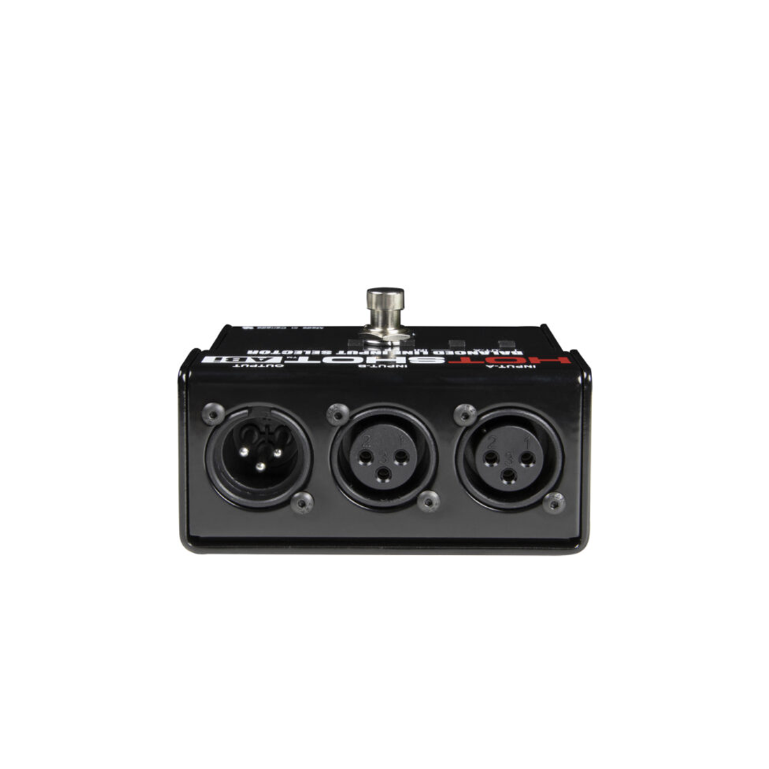 Radial HOTSHOT ABI - Mic & line switcher, 2 XLR-F inputs and 1 XLR-M output. Balanced