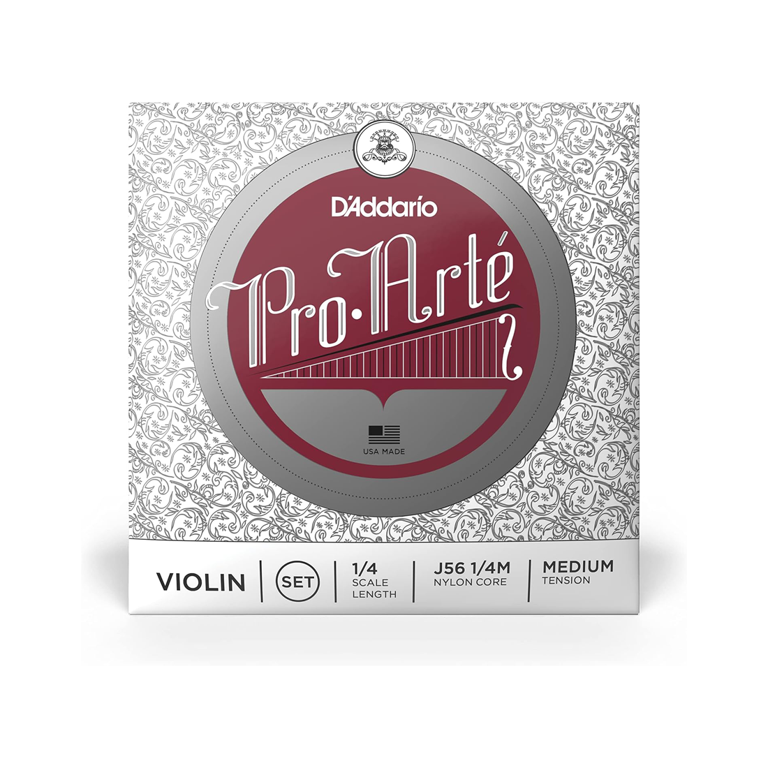 DAddario Pro-Arte Violin String Set 1/4 Scale Medium Tension