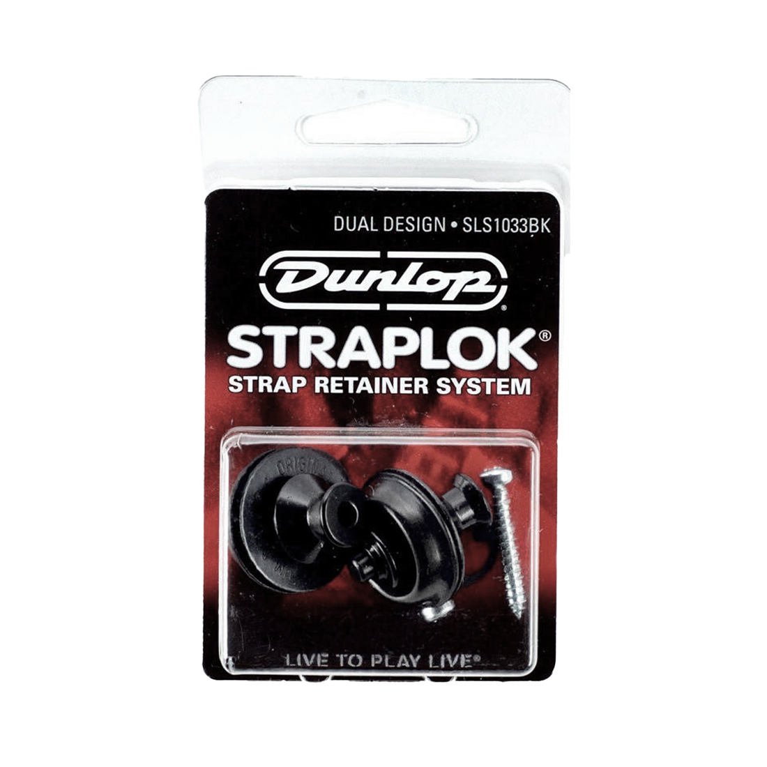 Dunlop Black Plastic Straplock Pair
