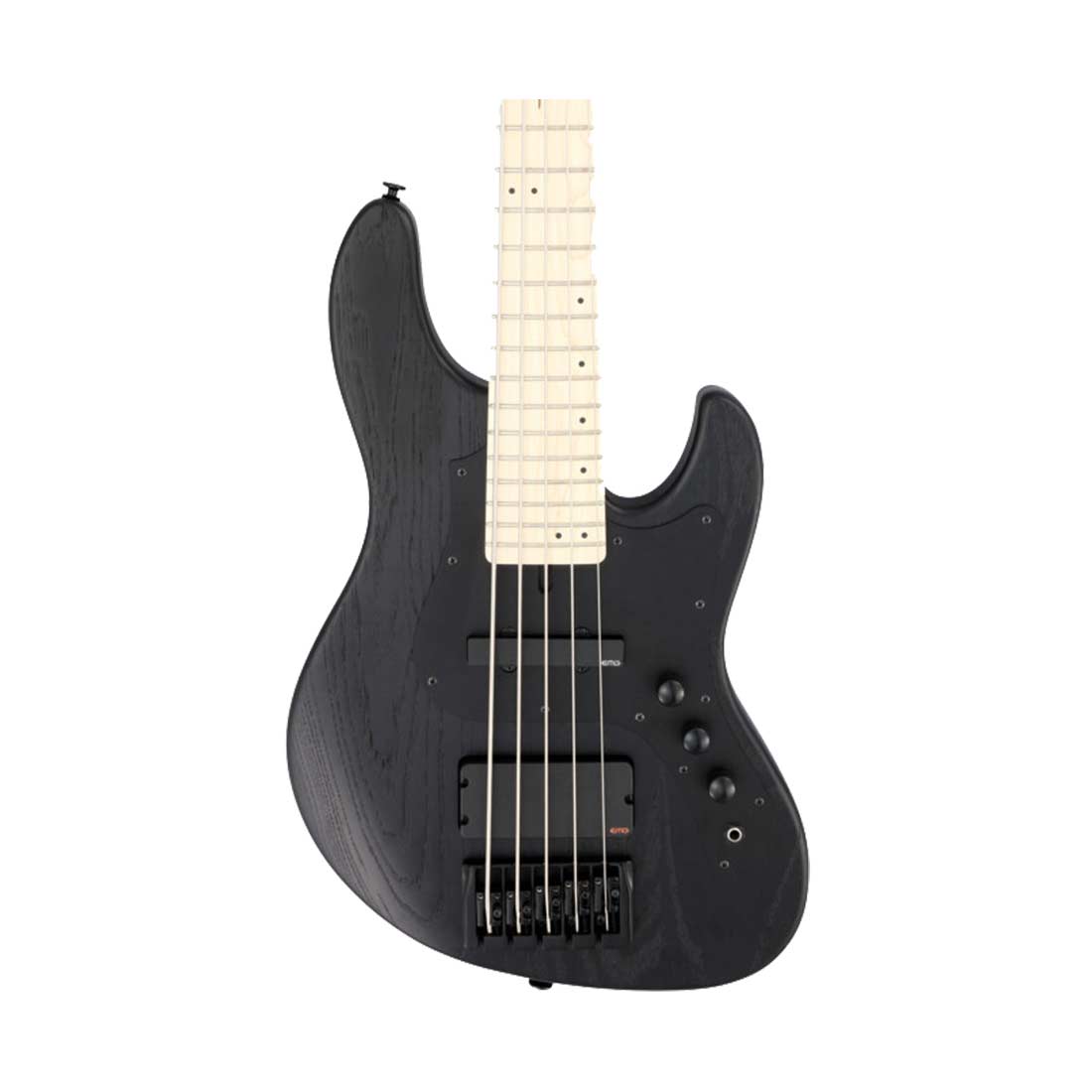 FGN JMJ53-ASH-DE-M/OPB J-Standard Mighty Jazz 5-String Open Pore Black Bass Guitar Including Gig Bag