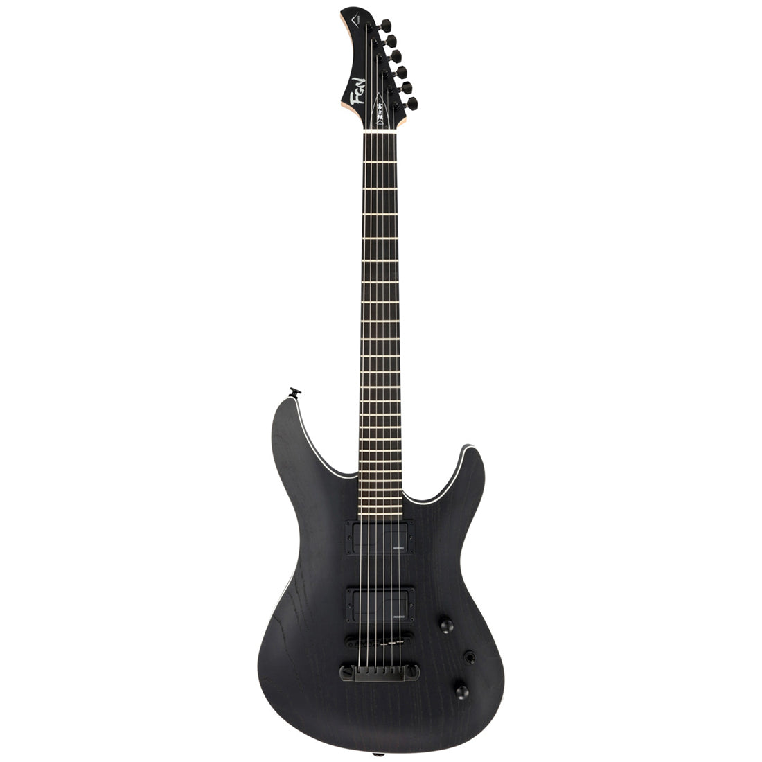 FGN JMY3-ASH-E/OPB Open Pore Black Mythic Electric Guitar with Gig Bag