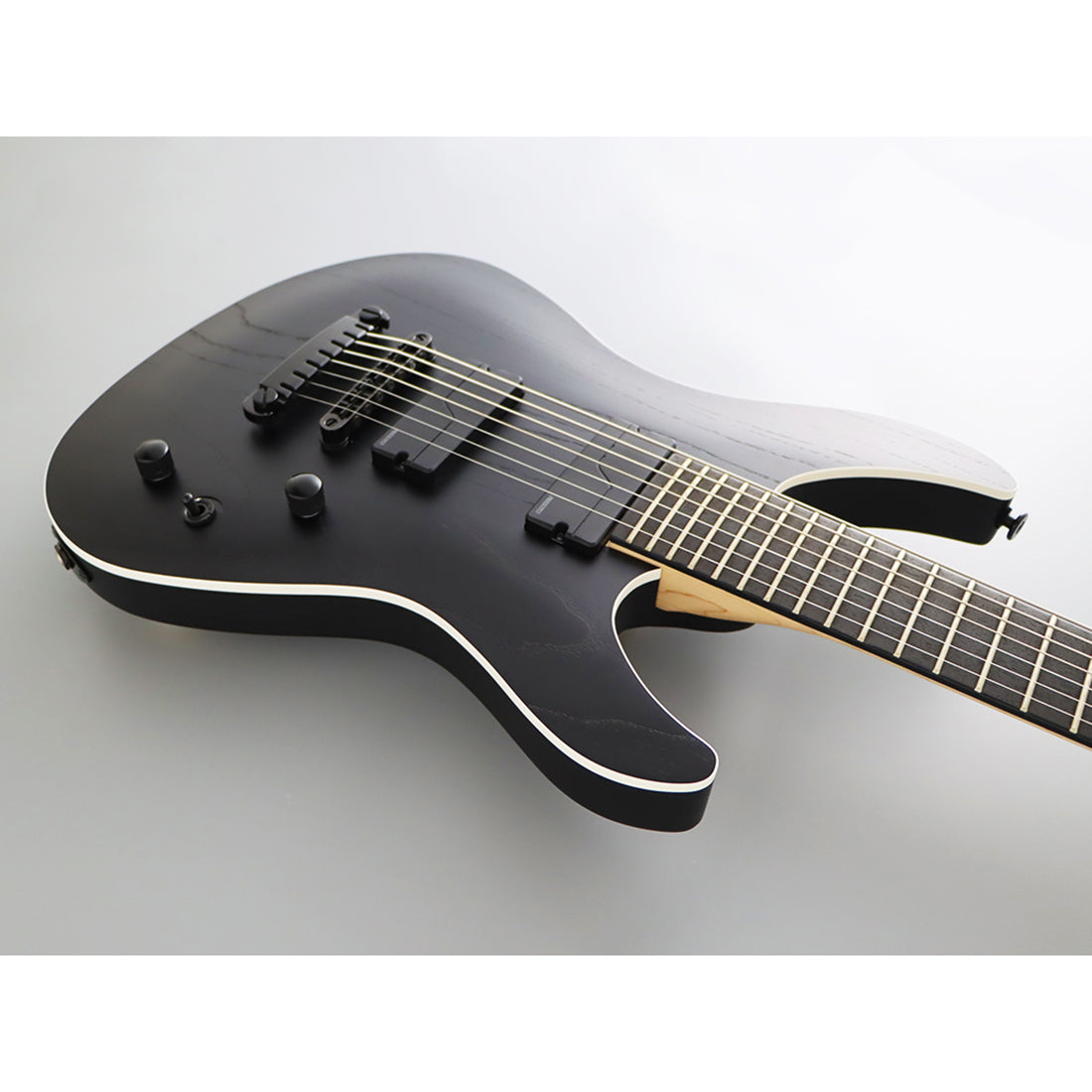 FGN JMY73-ASH-E/OPB Mythic 7-String Open Pore Black Electric Guitar Including Gig Bag