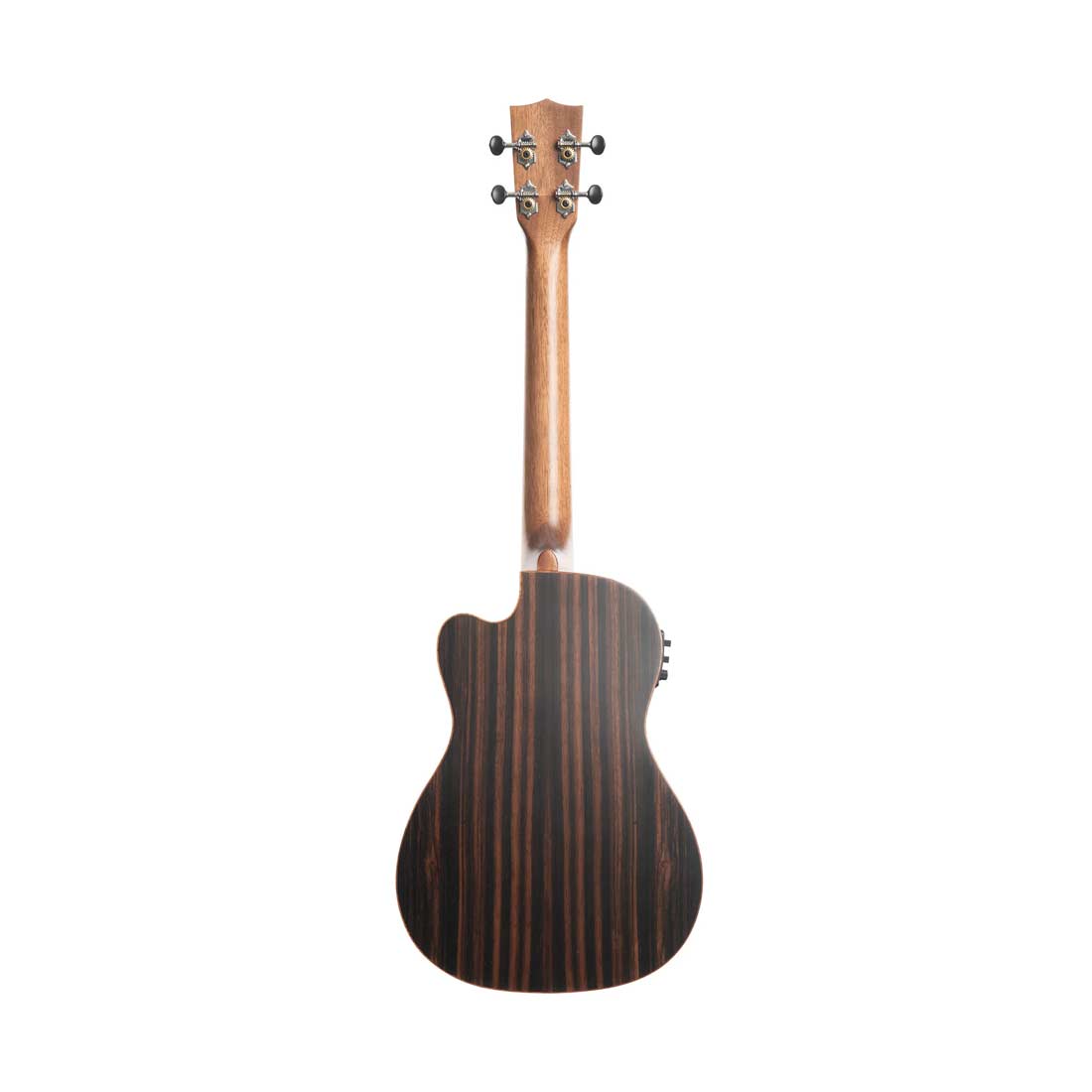 Kala KA-SSEBY-B-CE SS Solid Spruce Top Striped Ebony Baritone Ukulele Cutaway with EQ