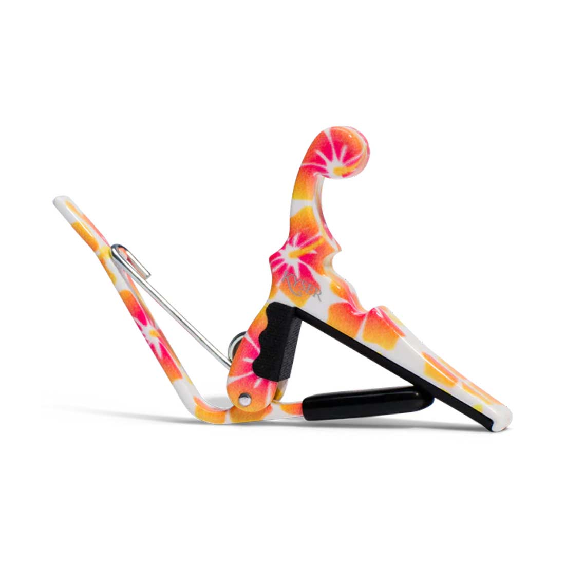 Kyser Quick-Change Ukulele Capo in Pastel Hibiscus Finish