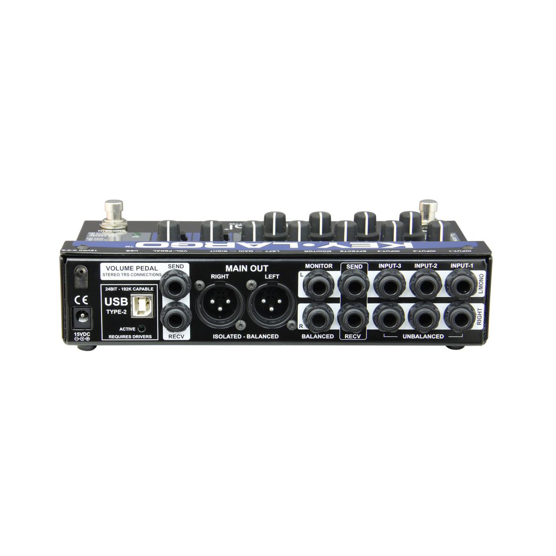 KEY-LARGO. Keyboard mixer, 3 stereo inputs, effects bus, USB, balanced DI outs