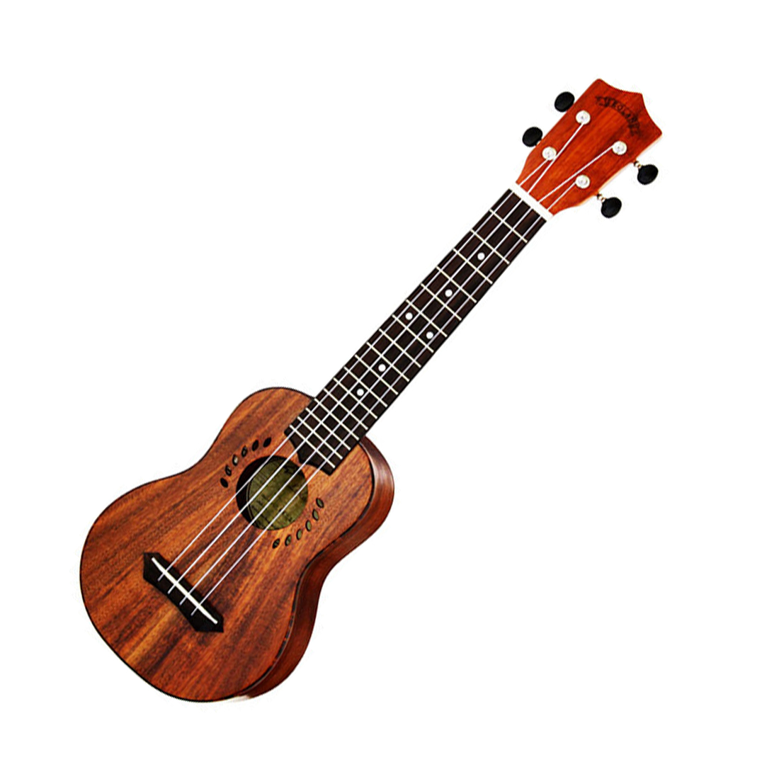 Leolani LEOLK2SL Solid Koa Series Long Neck Soprano Ukulele with Gig Bag