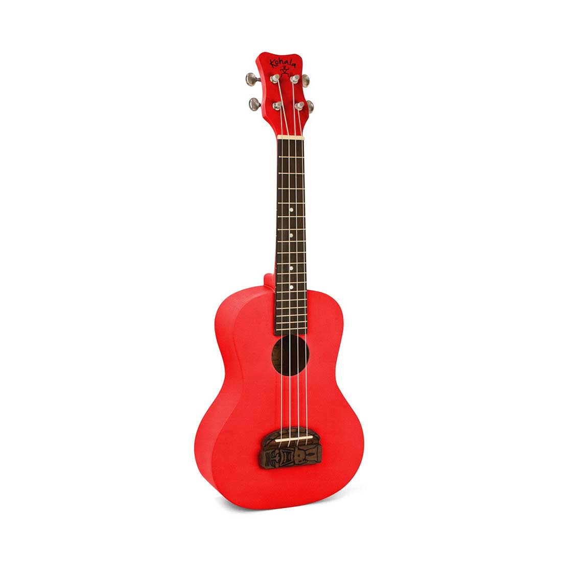 Kohala Series Soprano Ukulele in Red with Natural Satin Finish