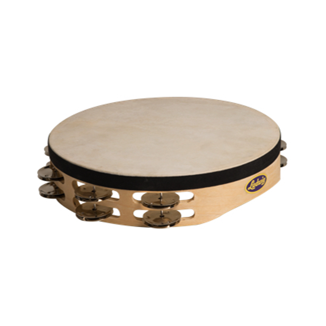 LM by Ludwig Wood with Head Double Row Steel Tambourine
