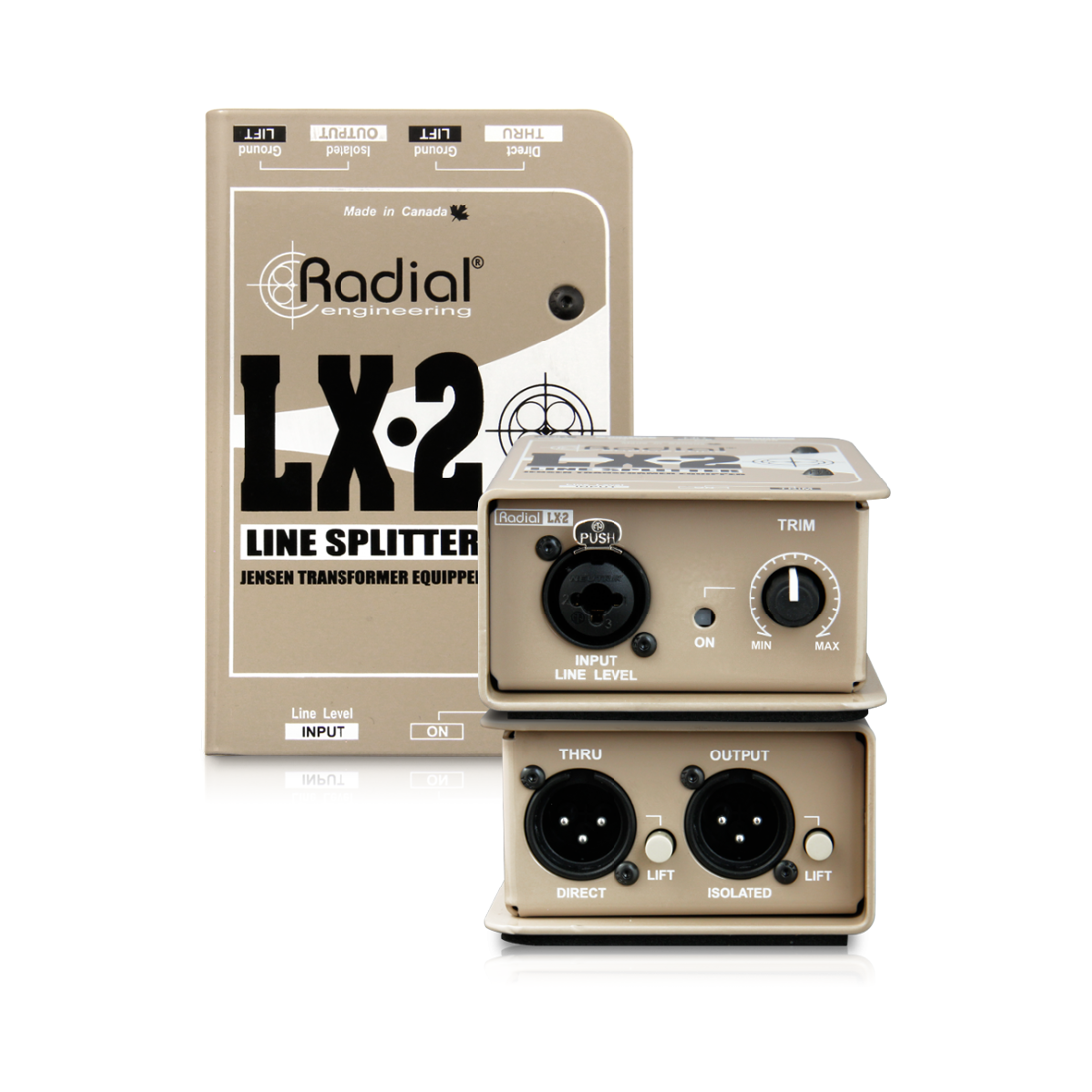 Radial LX-2 - Passive Microphone Splitter - Single Isolated Out - Jensen transformer