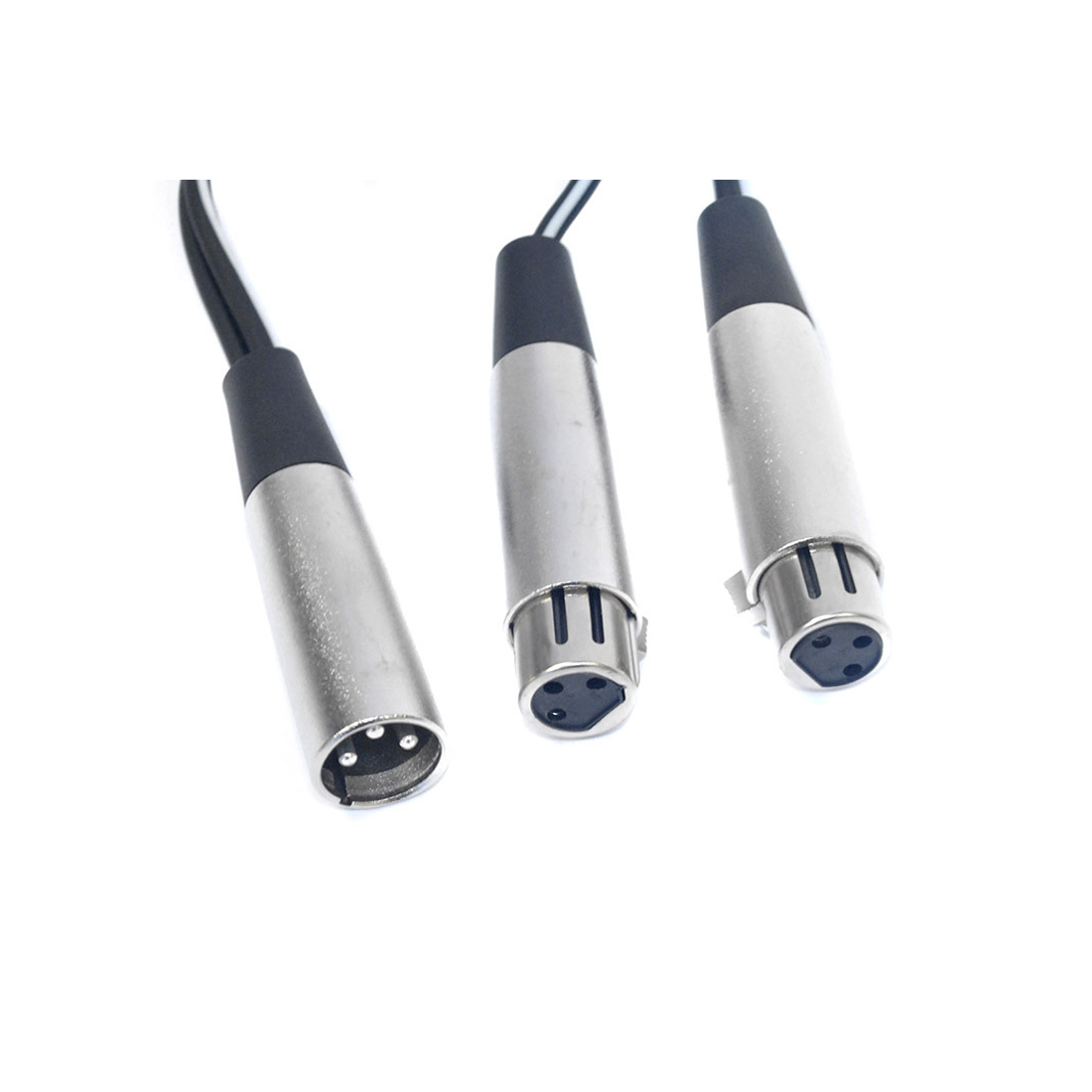 Leem 6 Inch Y-Cable (XLR Male - 2 x XLR Female)