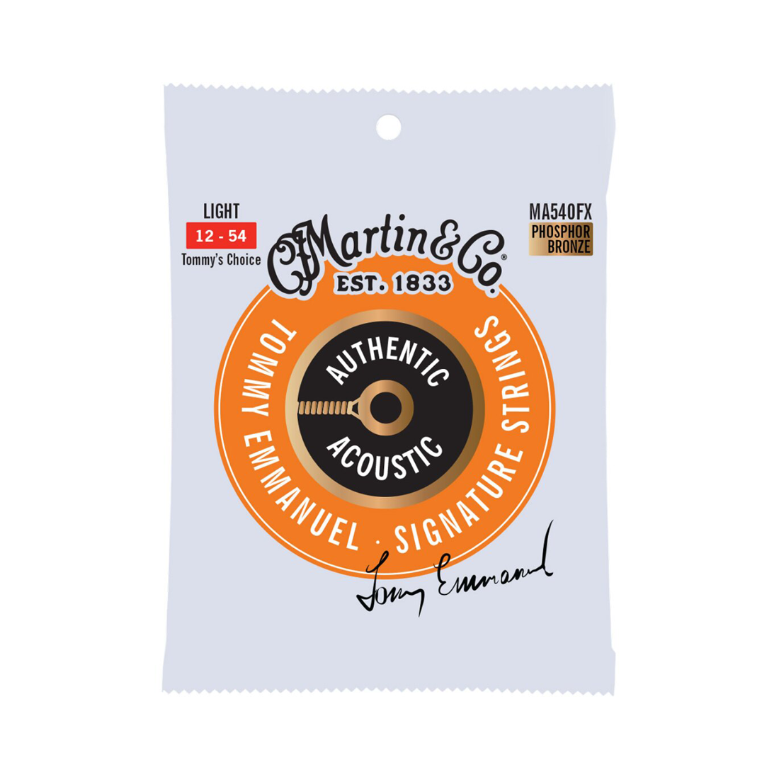 Martin Tommy Emmanuel Strings Phosphor Bronze Light Guitar String Set 12-54