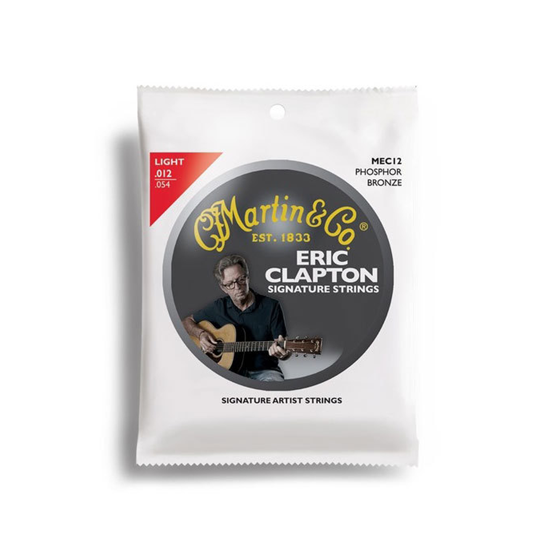 Martin Eric Clapton Strings 92/8 Phosphor Bronze Light Guitar String Set (12-54)