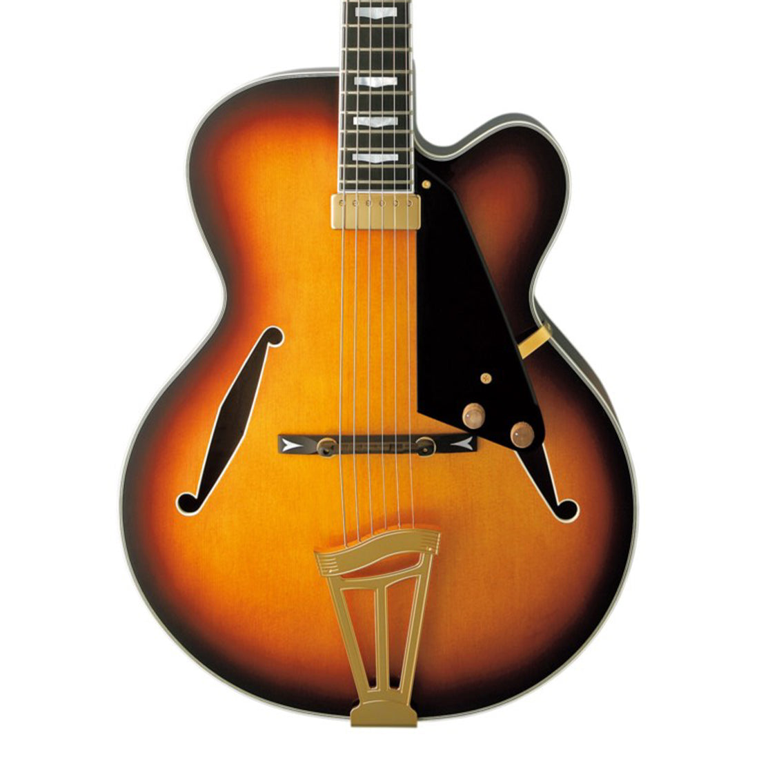 FGN MFA-FP/JB Masterfield Jazz Burst Hollow Body Electric Guitar Including Hardcase
