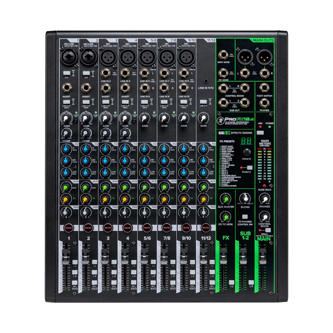 Mackie ProFX12v3 12 Channel Professional Effects Mixer with USB