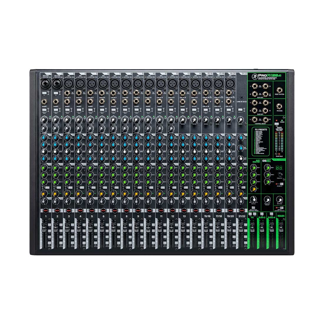 Mackie MK-ProFX22v3 22 Channel 4-bus Professional Effects Mixer with USB