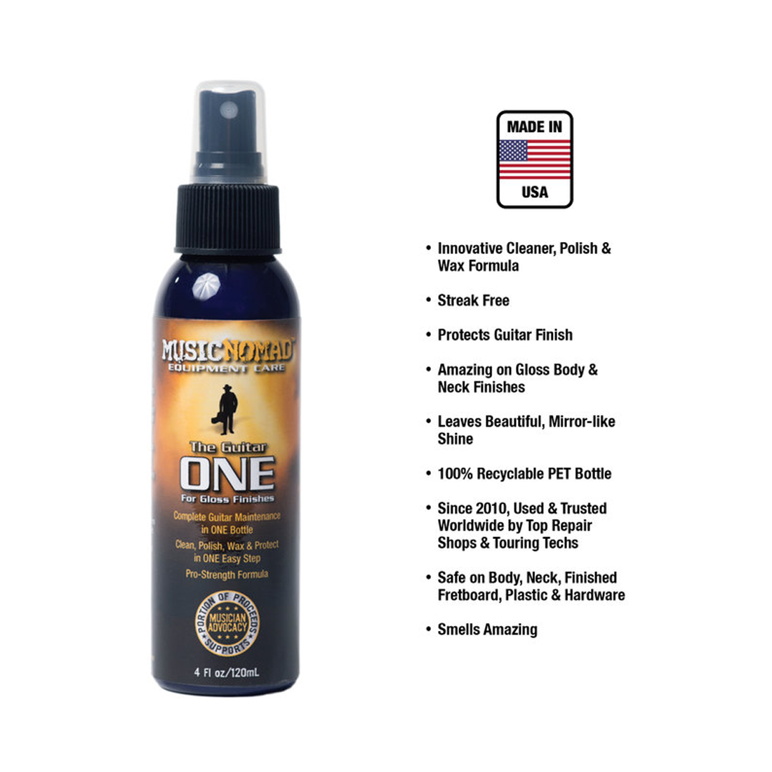 Music Nomad All In One Guitar Cleaner Polish & Wax 120ml