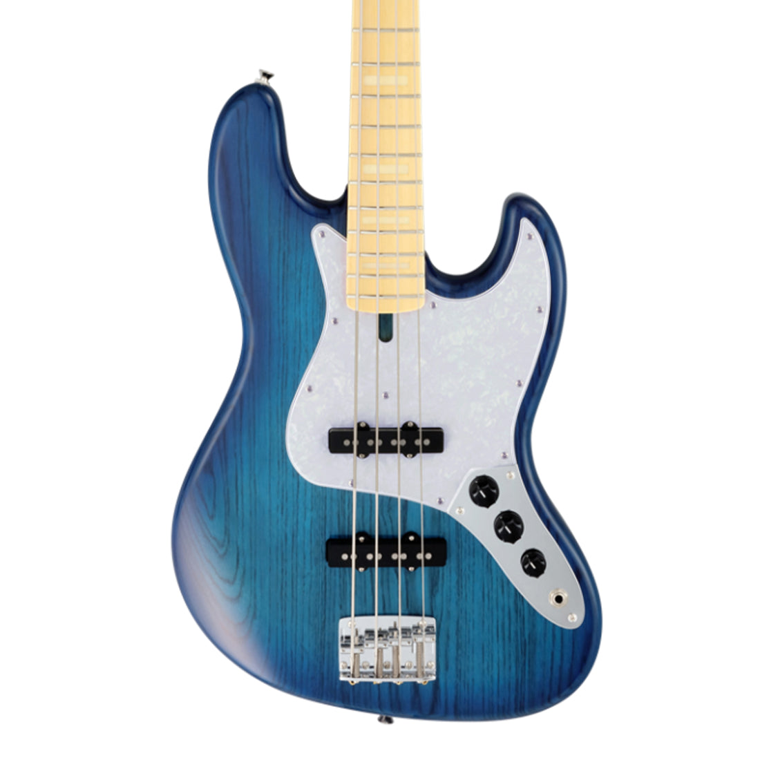 FGN NJB100MBAH/SBB Neo Classic JB See-Thru Blue Burst Electric Bass Including Gig Bag