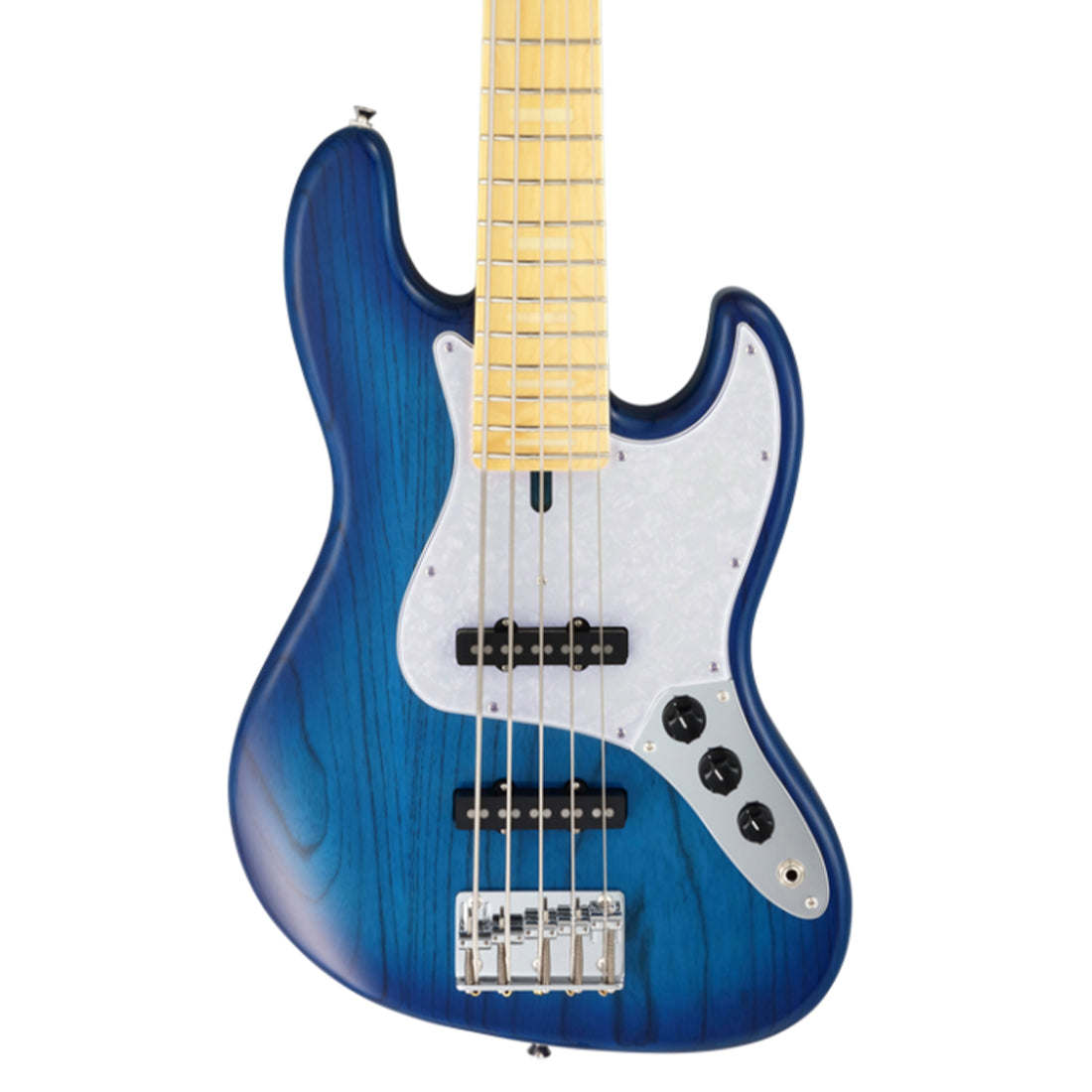 FGN NJB100MBAHV/SBB Neo Classic JB 5-String See-Thru Blue Burst Electric Bass Including Gig Bag