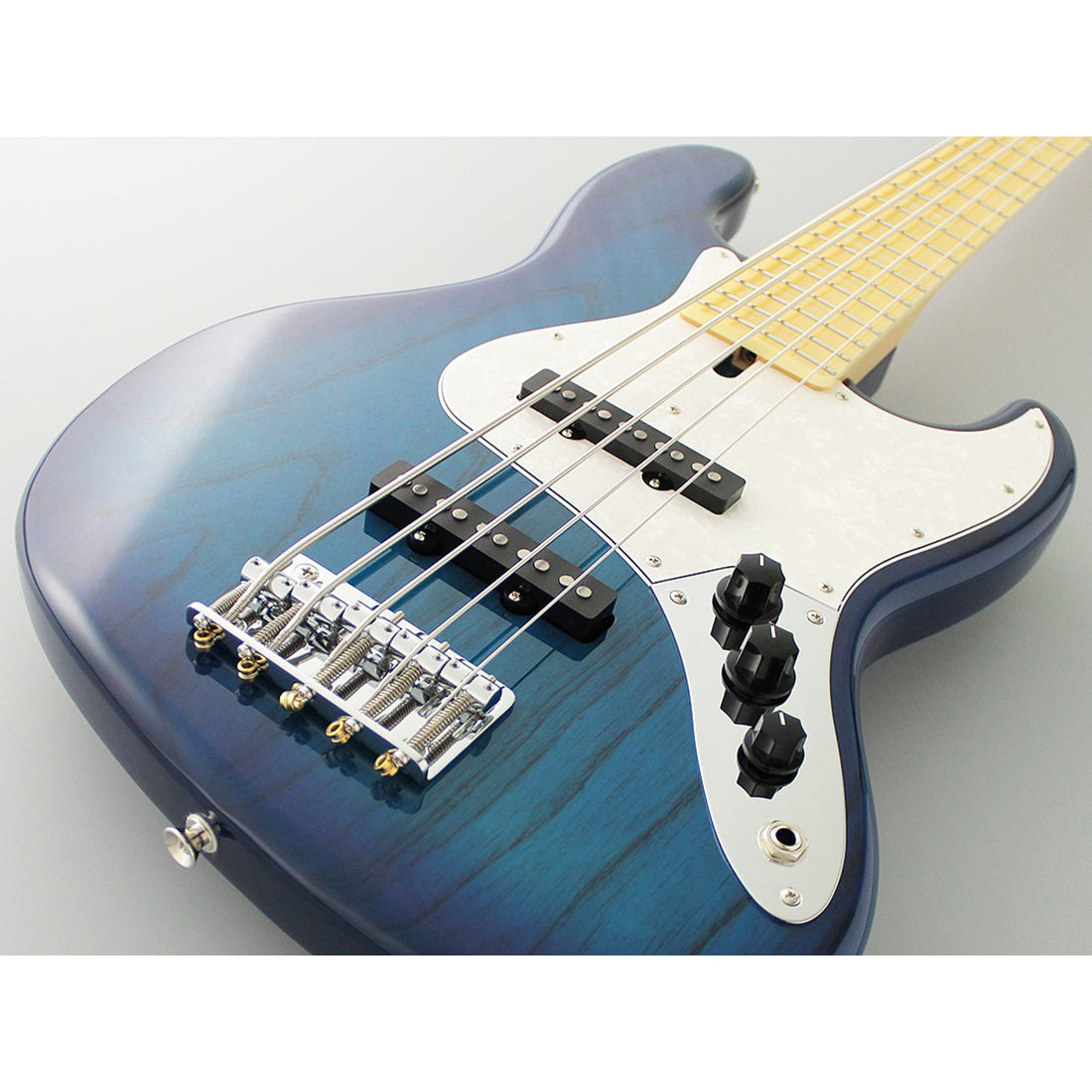 FGN NJB100MBAHV/SBB Neo Classic JB 5-String See-Thru Blue Burst Electric Bass Including Gig Bag