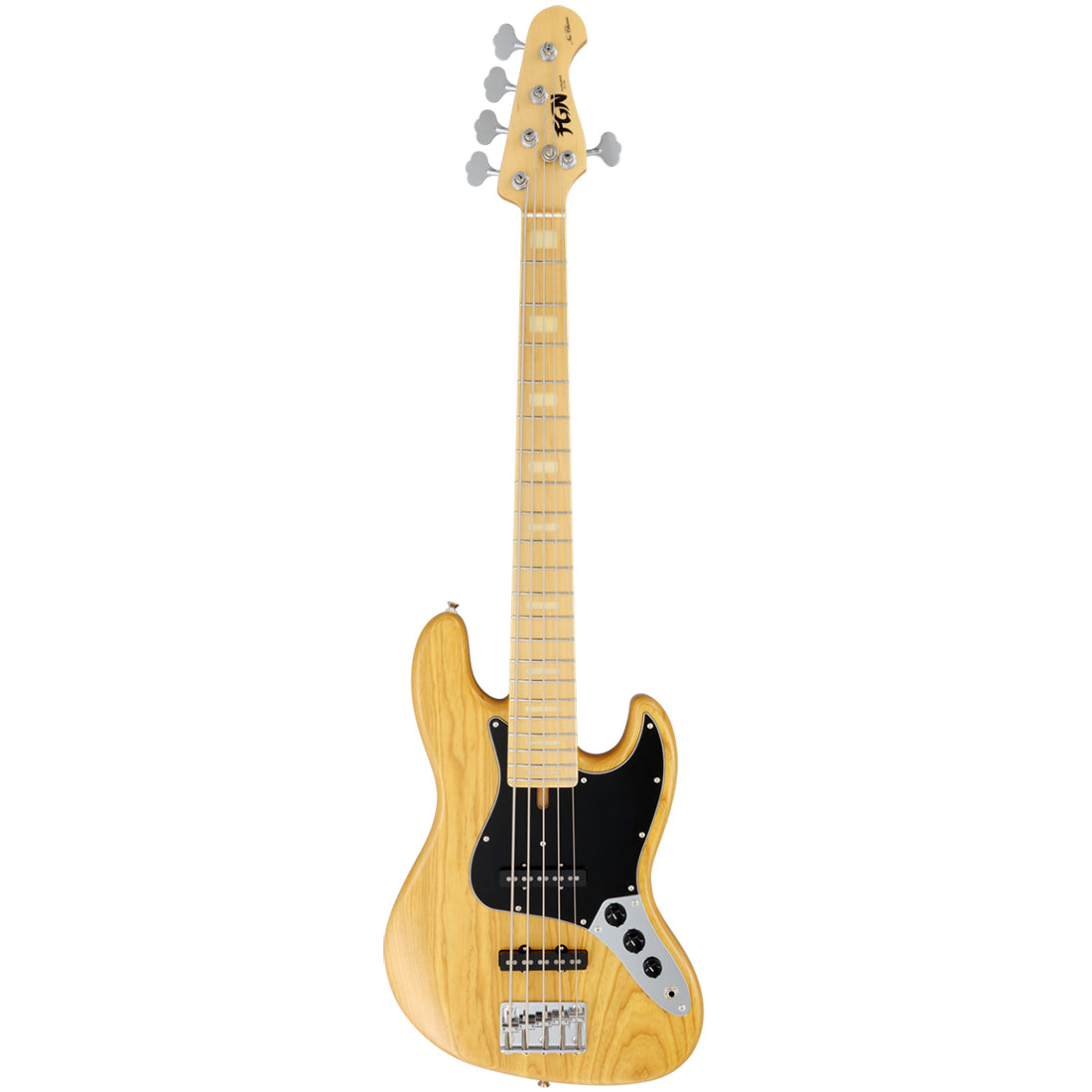 FGN NJB100MBAHV/VNT Neo Classic JB 5-String Vintage Natural Electric Bass Including Gig Bag